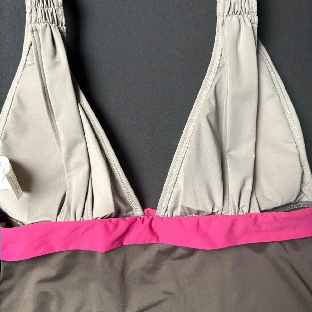 DKNY Gray and Pink Two-Piece Swimsuit - Picture 3 of 7